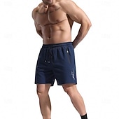 halpa Rennot shortsit-Miesten Shortsit Rennot shortsit Athletic Short Tasku Joustava vyötärö Tavallinen Nopea kuivuminen Hengittävä Lyhyt Päivittäin ulko- Hiekkaranta Muoti Katutyyli Sininen Musta Mikrojoustava