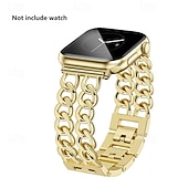 abordables Bracelets Apple Watch-Bracelet Bijou Compatible avec Bracelet Apple Watch 38mm 40mm 41mm 42mm 44mm 45mm 46mm 49mm Paillettes Chaîne double Luxe Alliage Bracelet de remplacement pour iwatch Ultra 3 2 Series 11 10 9 8 7 SE