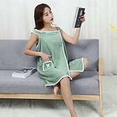 お買い得  浴室用ガジェット-プラスサイズの女性用ウェアラブルシャワースカート、厚手のコーラルフリースバスラップローブ、大人の女性用吸水性ウェアラブルタオルスカート、家庭用入浴シャワースパ用