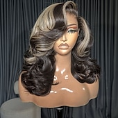 preiswerte Echthaarperücken mit Stirn-Spitzenkappe-Human Hair 5x5 Closure 13x4 Lace Front Wig Side Part Brazilian Hair Wavy Blonde Dark Brown Wig 150% 180% Density with Baby Hair Ombre Hair Highlighted / Balayage Hair Natural Hairline 100% Virgin For