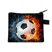 abordables Partido Mundial de Fútbol 2026-Paquete de 9 monederos de fútbol para niños, mini estuches con cremallera para llaves, monedas y auriculares, ideales para rellenar bolsas de regalos para fiestas temáticas deportivas y como obsequio
