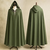 abordables Conjuntos-Conjunto Medieval Renacimiento Capa Accesorios Disfraz de lujo Vikingos Ranger Disfraz Hombre Vikingo Víspera de Todos los Santos Carnaval Rendimiento LARP Feria Ren Adulto Verano Primavera Otoño
