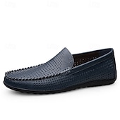 economico Mocassini casual-Mocassini da uomo bianchi traforati, traspiranti, slip-on, casual, estivi, leggeri e comodi per l'uso quotidiano, i viaggi, il tempo libero, le vacanze al mare e le gite estive.