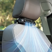 baratos Luzes e lanternas de acampamento-Ventilador USB criativo para assento de carro, sem lâminas, ângulo de ar ajustável, 3 velocidades de vento, recarregável, frontal. &amp;Ventilador portátil para banco traseiro de veículos