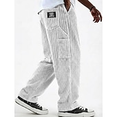  رجالي بنطلونات بنطلون مضلع السراويل الشتوية السراويل السراويل الفضفاضة رباط متعدد الجيب لون الصلبة راحة مكتمل الطول فضفاض مناسب للبس اليومي الأماكن المفتوحة موضة أناقة الشارع أزرق أسود مرن نسبياً