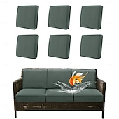 Недорогие Чехол для дивана-100% водонепроницаемые, не проливающиеся чехлы для уличных подушек, чехлы для диванов, эластичные чехлы для подушек садовых кресел, сменные чехлы для сидений, однотонные.