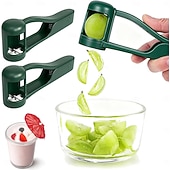 baratos Utensílios &amp; Aparelhos de Cozinha-Conjunto de 2 fatiadores de uva e tomate, cortador de uvas e tomates-cereja, utensílio de cozinha para frutas pequenas, fatiador manual, ideal para tomates-cereja, uvas e outras frutas pequenas.