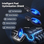 abordables Electrónica para el coche-Pack de 2 ahorradores de combustible para coche, dispositivo plug and play para ahorrar combustible en vehículos de 12 V, potente economizador de combustible para automóviles, ahorrador de gasolina
