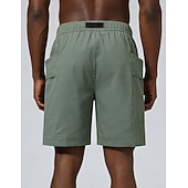 abordables Bermudas estilo casual-Hombre Pantalón Corto Cargo Pantalón corto Pantalones cortos casuales Pantalón corto deportivo Bolsillo Cintura elástica Puro Plano Comodidad Secado rápido Longitud de la rodilla Exterior Gimnasia