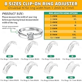 abordables Arts, artisanat et couture-Ajusteurs de taille de bague pour bagues trop grandes (lot de 14) : ajusteurs invisibles en silicone, protège-bagues, entretoises et redimensionneurs pour femmes et hommes. Permet de réduire la taille