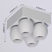Χαμηλού Κόστους Φώτα Οροφής με Dimmer-led 1 πακέτο προβολέων από ύφασμα με διακόπτη dimmer, ρυθμιζόμενο, όλα τα λευκά σκίαστρα, ελεγχόμενα μέσω εφαρμογής