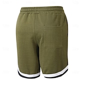 economico Pantaloncini casual-Per uomo Pantaloncini Waffle Shorts Pantaloncini Estivi Shorts da Spiaggia Pantaloncini casual Tasca Elastico in vita Blocco di colori Comodità Traspirante Lunghezza al ginocchio Casuale All'aperto