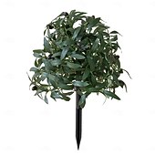 levne Umělé rostliny a zeleň-Umělá olivovník, 20palcová topiary z umělé olivy s kolíkem do země, realistická dekorace do interiéru/venkovního domu, skandinávský styl zelené dekorace