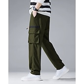cheap Bottoms-Men's Outdoor Pants Cargo Pants Hiking Pants Trousers Summer Spring Autumn / Fall Outdoor Tailored Fit Waterproof Quick Dry Breathable Pants / Trousers Drawstring Pocket Elastic Waist Black Army Green