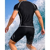 halpa Miesten Surffivaatteet-Miesten Normaali 2-osainen ihottumasuoja Surffauspaita Uimapukushortsit Tilkkutäkki Polvipituinen jalka UV-aurinkosuojaus Nopea kuivuminen Hengittävä Lyhythihainen Uima-asut Lainelautailu Vesiurheilu