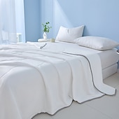 economico Biancheria da letto rinfrescante-Trapunta rinfrescante estiva, coperta leggera e traspirante, morbida coperta in seta ghiaccio per camera da letto, biancheria da letto per la casa