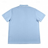 baratos Polo Clássico Masculino-Homens Polo com zíper Textura Casual Feriado Lapela Quarter Zip Manga Curta Moda Básico Tecido Jacquard Quarter Zip Verão Normal Azul Claro Preto Branco Vinho Azul Marinha Caqui Polo com zíper