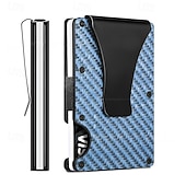 billiga korthållare &amp; fodral-Kreditkortshållare plånbok Metall Namnkortshållare Ficka Säkerhetsficka för kreditkort för Herr