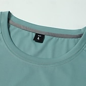 abordables Camisetas casuales de hombre-Hombre Camiseta Camisa manga corta Camiseta superior Manga Corta Cuello Barco Verano Primavera Color sólido Ropa de calle Elegante Básico Secado rápido Delgado Diario Exterior Vacaciones Café