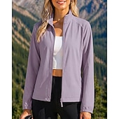 cheap Outdoor Jackets-Women's Windbreaker Softshell Jacket Hiking Jacket Outdoor Sun Protection Quick Dry Lightweight Breathable Hiking Outfits Hiking Clothes Summer Spring Jacket Climbing Camping / Hiking / Caving Solid