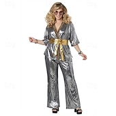 abordables années 1970-Rétro Vintage Années 1960 Années 1970 Blouse / Chemise Pantalons à pattes d'éléphant Costume Abba Grande taille Hippie Ajusté &amp; Évasé Déguisement Femmes Costume de Carnaval Mascarade Carnaval