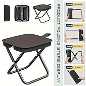cheap Outdoor Recreation-Portable Folding Chair Adult Heavy-Duty Portable Folding Chair with a 440 lbs Weight Capacity, Lightweight and Sturdy Frame, Compact Foldable Outdoor Chair with Portability, Stool-Like, Weather-Resist
