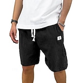 economico Pantaloncini casual-Per uomo Shorts Shorts da Spiaggia Pantaloncini casual Pantaloncini di velluto a coste Tasca Elastico in vita Semplice Comodità Traspirante Lunghezza al ginocchio All'aperto Spiaggia Vacanza Vacanza