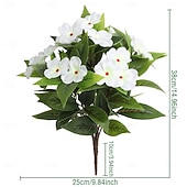 お買い得  造花-インパチェンスの造花2個セット、マルチカラーの造花鉢植え、中庭やバルコニー用の高品質装飾品、長持ちする造花、家庭や屋外の景観