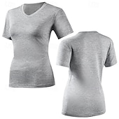 cheap Running Tee &amp; Tank Tops-Women's Solid Colored Running T-Shirt Running Top Running Shirt Summer Spring Short Sleeve Quick Dry Lightweight Elastic Breathable Tennis Golf Black Pink Purple Sportswear Activewear