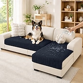 voordelige Bankhoes-100% waterdichte bankhoezen voor hoekbanken, antislip bankhoes voor honden, 2 stuks huisdierbankhoezen voor 2 L-vormige kussens, wasbare zachte bankhoes