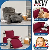 billige Reclinerdeksel-Vanntett sofatrekk for kjæledyr, lenestoltrekk til kjæledyr, sklisikkert sofatrekk, slitesterkt, vaskbart møbeltrekk for hunder og katter, alle årstider