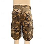 cheap Outdoor-Men's Tactical Cargo Cargo Shorts Shorts Casual Shorts Pocket Elastic Waist Plain Calf-Length Casual Outdoor Streetwear Fashion Streetwear Orange Brown Inelastic