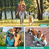 billige Reiseutstyr-Bærbar hundebæsjøse, berøringsfri håndholdt hundebæsjøse sanitær valpeavfallsplukker med posedispenser praktisk lettvekt seks klør bæsjrenser for hund flott for turer og reiser