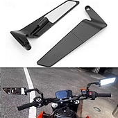cheap Motorcycle &amp; ATV Accessories-Dragonfly Moto Motorcycle Rearview Mirrors for Kawasaki ER6N ER6F ER-6N, Adjustable Rotating Wind Wing Side Mirror, Aerodynamic Stealth Winglet Mirrors for Sport Bike, Aluminum Alloy, 1 Pair