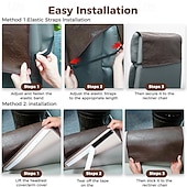 levne Potah na křeslo-Voděodolný potah na pohovku, potah na opěrku hlavy s elastickým popruhem a kapsou, chránič loketní opěrky, protiskluzový potah na opěrku hlavy křesla, chránič nábytku do obývacího pokoje, odolný, snadno se čistí