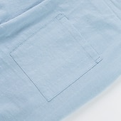 abordables Día festivo-Hombre Pantalones de lino Pantalones Pantalones de verano Pantalones anchos Pantalones de playa Pierna recta A Rayas Comodidad Transpirable Longitud total Casual Diario Playa Vacaciones Moda Azul