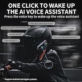 economico Accessori per motociclette e quad-Auricolare Bluetooth per casco da moto Y10, sistema di comunicazione wireless per casco con luce RGB, altoparlanti con cancellazione del rumore per la musica &amp;chiamate in vivavoce, impermeabile per