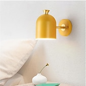 cheap Indoor Wall Lights-Cute Macaron Wall Lamp, 4 Color Options Green/Pink/Blue/Yellow, E27, Adjustable Cylindrical Lampshade, Metal Wall Sconce for Bedroom, Kids Room, Nursery, Living Room, Nordic Modern Decor