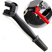 economico Accessori lavaggio auto-moto da 6 &amp;Spazzola per la pulizia della catena della bicicletta, strumento di manutenzione a 3 lati per ingranaggi, pignone e cassetta, kit di pulizia per MTB e bici da strada, 3 colori (blu, rosso,