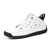 preiswerte Lässige Schnürschuhe-Weiße Herren-Sneaker, leichte Schnürschuhe für bequemes Gehen, ideal für Alltag, Reisen, Pendeln und einen minimalistischen, eleganten Freizeitlook.