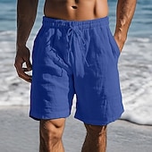 economico Vacanza-Per uomo Pantaloncini Estivi Shorts da Spiaggia Pantaloncini larghi Coulisse Elastico in vita Puro Semplice Comodità Traspirante Lunghezza al ginocchio Casuale Quotidiano All'aperto Stile Classico