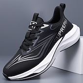 baratos Tênis de Corrida Masculinos-Tênis de corrida masculino preto e laranja - calçado esportivo leve e respirável - tênis esportivo com amortecimento para homens, ideal para corrida, treinos na academia, caminhada e atividades físicas ao ar livre.
