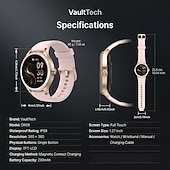 cheap Smartwatch-Smart Watch for Women, 1.27" Round Display Elegant Smartwatch with AI Voice Assistant, SpO2 Heart Rate Sleep Monitor, 100+ Watch Faces, Fashion Fitness Tracker for Android iOS