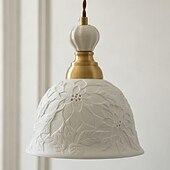 preiswerte Wandleuchten-Elegante Pendel-/Wandleuchte mit Rosenkeramik-Motiv (E27), Vintage-Bauernhausstil, höhenverstellbarer Kronleuchter für Cafés, Restaurants und Flure