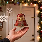 abordables Articles de fête-Lot de 2 cloches commémoratives du 250e anniversaire des États-Unis (1776-2026), décoration patriotique pour sapin de Noël, souvenir du semi-quincentenaire des États-Unis, coffret cadeau de Noël en