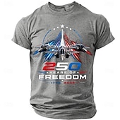  4 iulie 2026, a 250-a aniversare Bărbați Αστέρι 1776 Tricou Manșon scurt Tricou Tipărire 3D Stil Nautic Cămașă Patriotic Zilnic Festival Albastru piscină Negru Trifoi Vară Primăvară Îmbrăcăminte S M