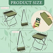  Banqueta dobrável tipo mochila, banqueta dobrável portátil com bolsa de transporte, assento compacto para uso externo para adultos com alça de ombro, suporta até 136 kg (300 lbs) para camping, pesca,