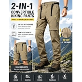 billiga lediga byxor-Herr Långbyxor Taktiska byxor Casual byxor Vandringsbyxor Utomhusbyxor Ficka Konvertibel Ensfärgat Vattentät Snabb tork Dagligen Utomhus Helgdag Streetwear Stylish Kaki Svart Oelastisk