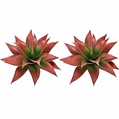 baratos Plantas e Folhagens Artificiais-2 plantas artificiais de agave grandes com 18 folhas cada, folhagem tropical artificial realista para decoração de interiores e exteriores, perfeitas para casa, escritório, jardim, varanda e para