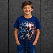 cheap Boy's 3D Vision &amp; Geometry-Boys' 3D Graphic Geometric T shirt Tee Short Sleeve 3D Print Summer Spring Sports Fashion Streetwear Kids 4-12 Years Crew Neck Casual Daily Outdoor Regular Fit